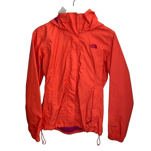 The North Face Hyvent Rain Jacket Size SP Outdoor Coat Hiking Gorpcore Orange - Picture 1 of 12